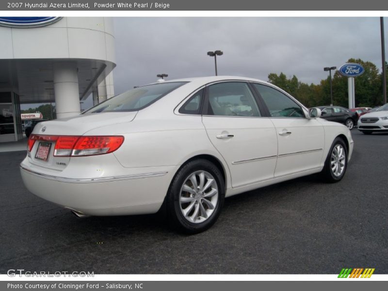 Powder White Pearl / Beige 2007 Hyundai Azera Limited