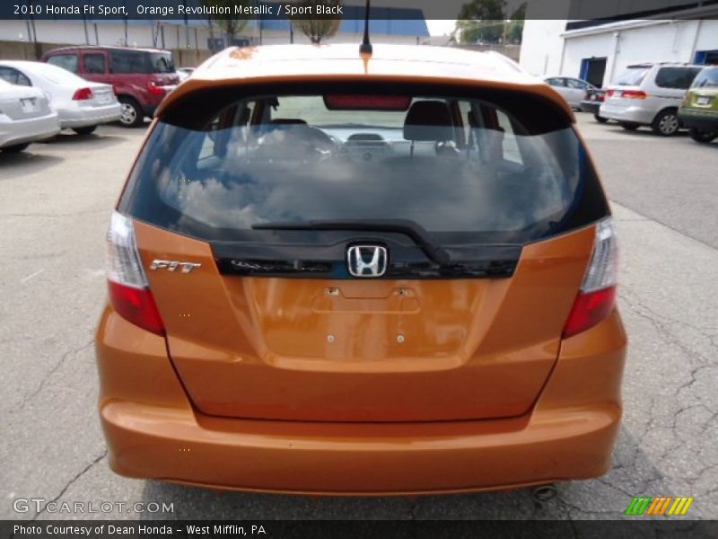 Orange Revolution Metallic / Sport Black 2010 Honda Fit Sport