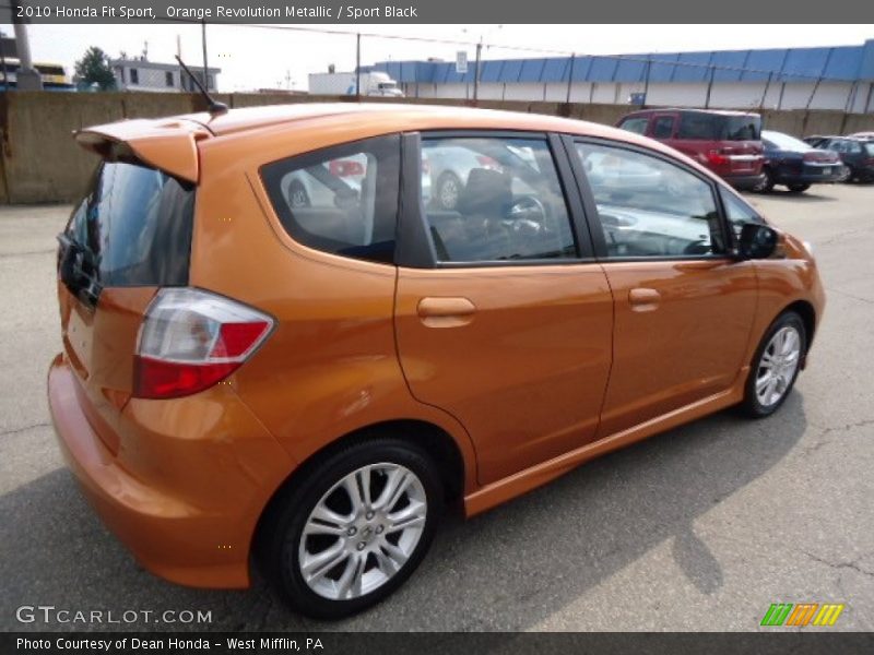 Orange Revolution Metallic / Sport Black 2010 Honda Fit Sport