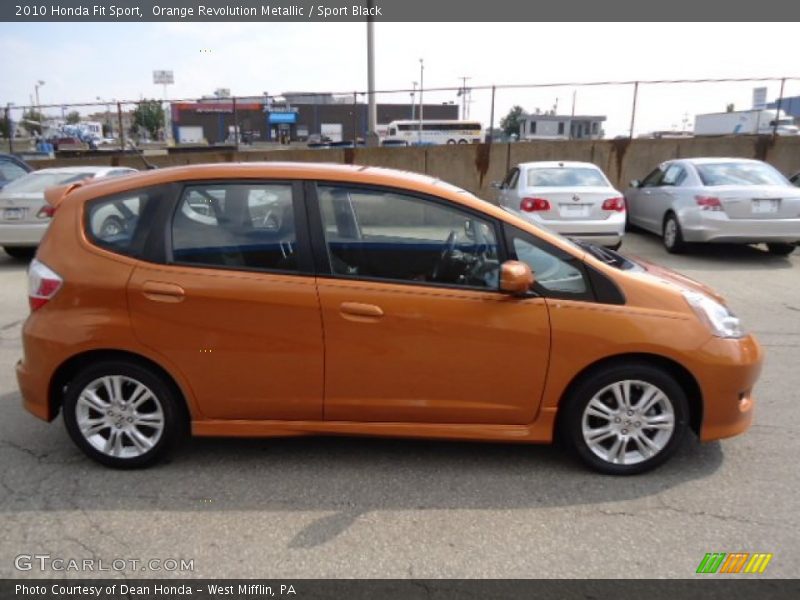 Orange Revolution Metallic / Sport Black 2010 Honda Fit Sport