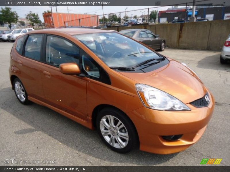 Orange Revolution Metallic / Sport Black 2010 Honda Fit Sport