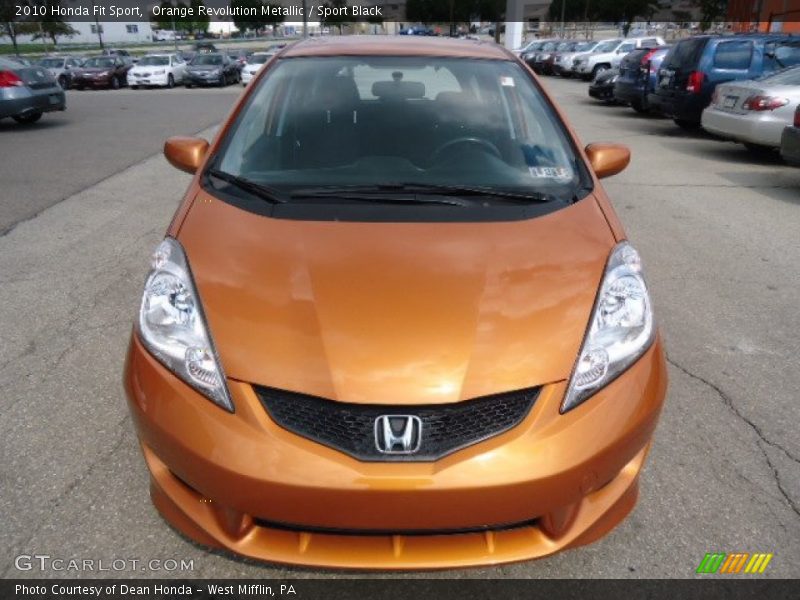 Orange Revolution Metallic / Sport Black 2010 Honda Fit Sport