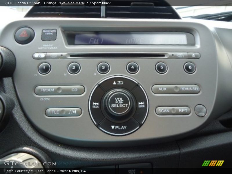 Orange Revolution Metallic / Sport Black 2010 Honda Fit Sport