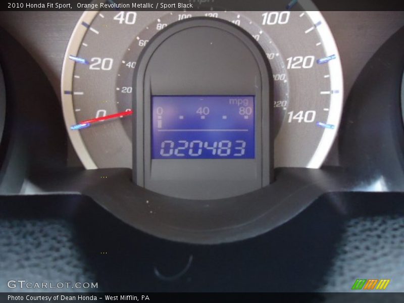 Orange Revolution Metallic / Sport Black 2010 Honda Fit Sport