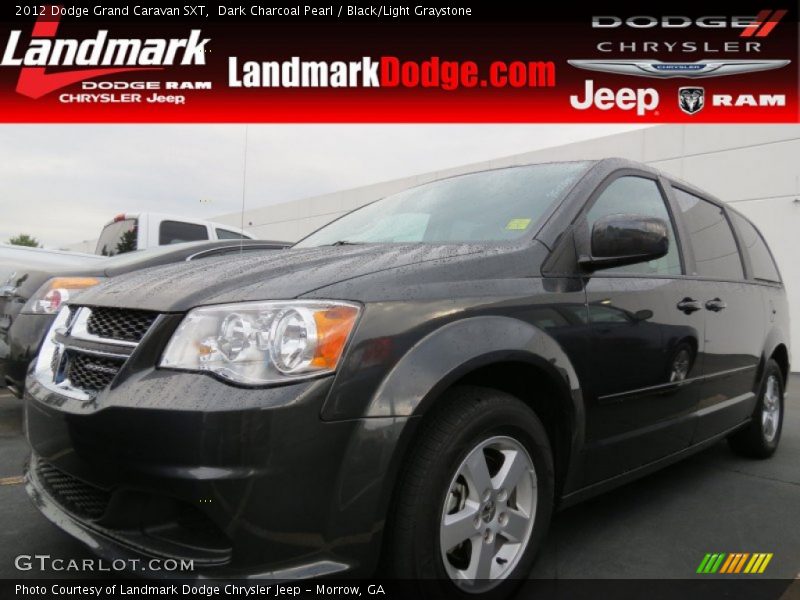 Dark Charcoal Pearl / Black/Light Graystone 2012 Dodge Grand Caravan SXT