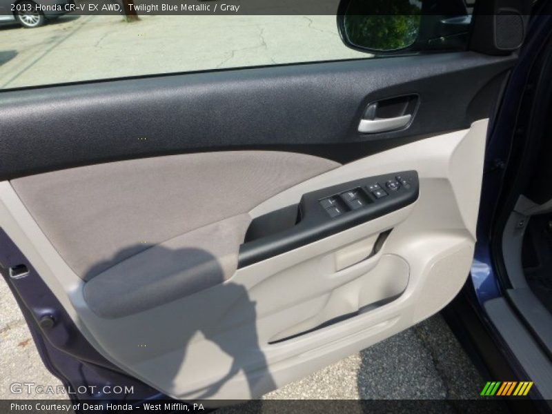 Twilight Blue Metallic / Gray 2013 Honda CR-V EX AWD