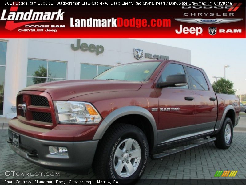 Deep Cherry Red Crystal Pearl / Dark Slate Gray/Medium Graystone 2011 Dodge Ram 1500 SLT Outdoorsman Crew Cab 4x4