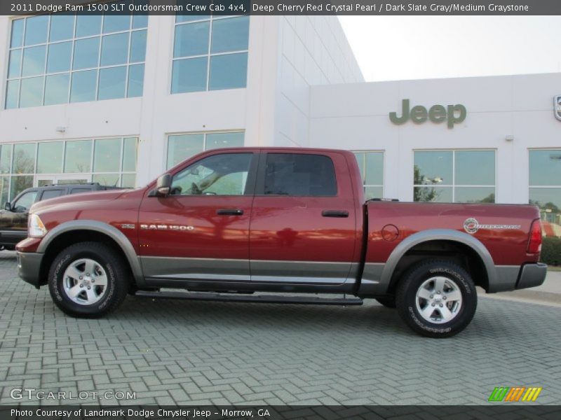  2011 Ram 1500 SLT Outdoorsman Crew Cab 4x4 Deep Cherry Red Crystal Pearl