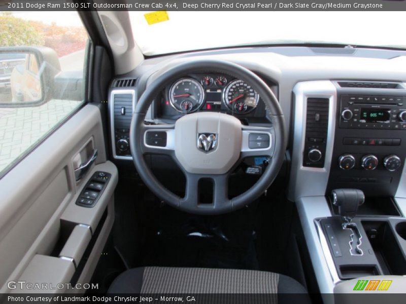 Deep Cherry Red Crystal Pearl / Dark Slate Gray/Medium Graystone 2011 Dodge Ram 1500 SLT Outdoorsman Crew Cab 4x4