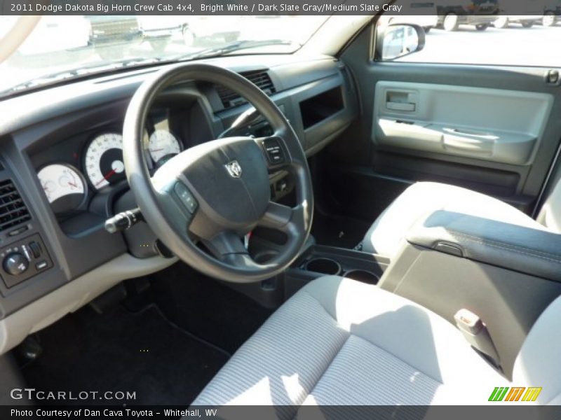 Bright White / Dark Slate Gray/Medium Slate Gray 2011 Dodge Dakota Big Horn Crew Cab 4x4