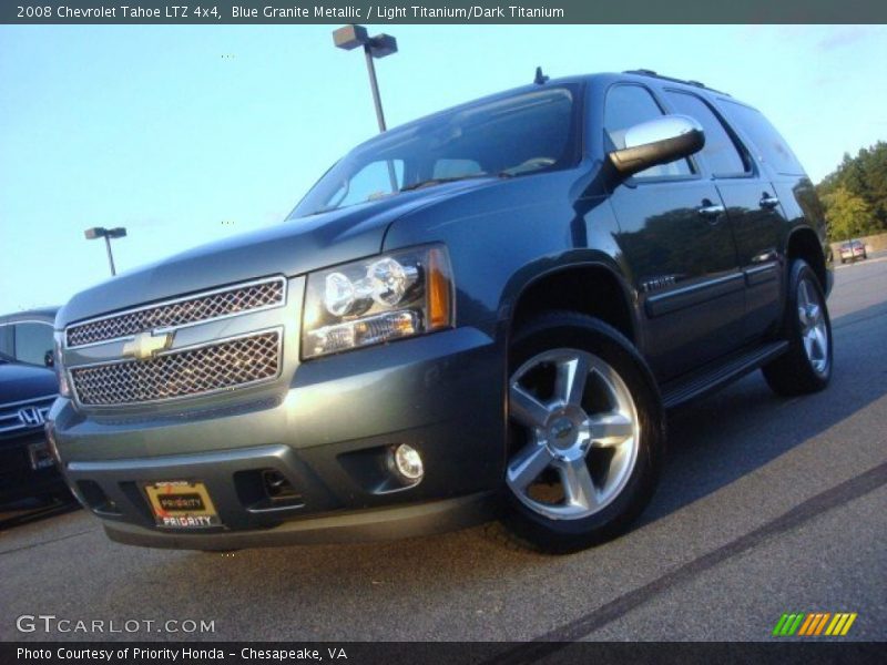 Blue Granite Metallic / Light Titanium/Dark Titanium 2008 Chevrolet Tahoe LTZ 4x4