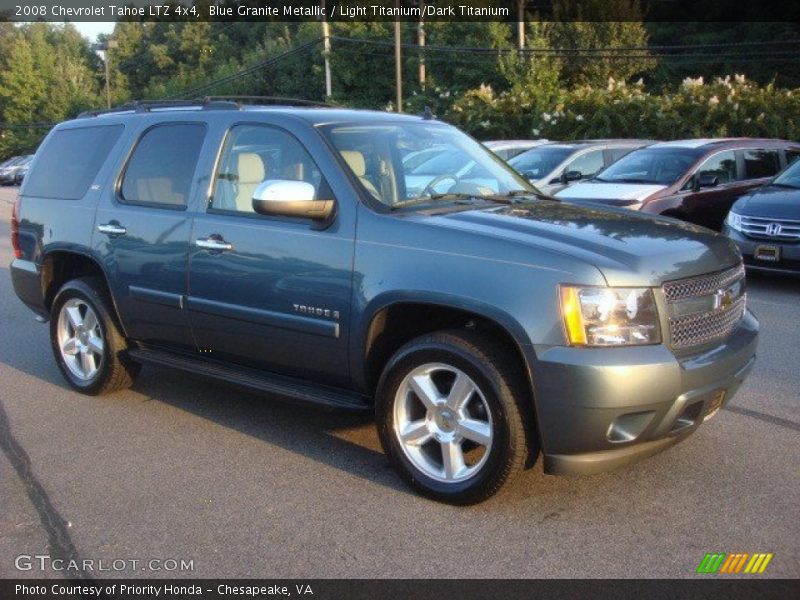 Blue Granite Metallic / Light Titanium/Dark Titanium 2008 Chevrolet Tahoe LTZ 4x4