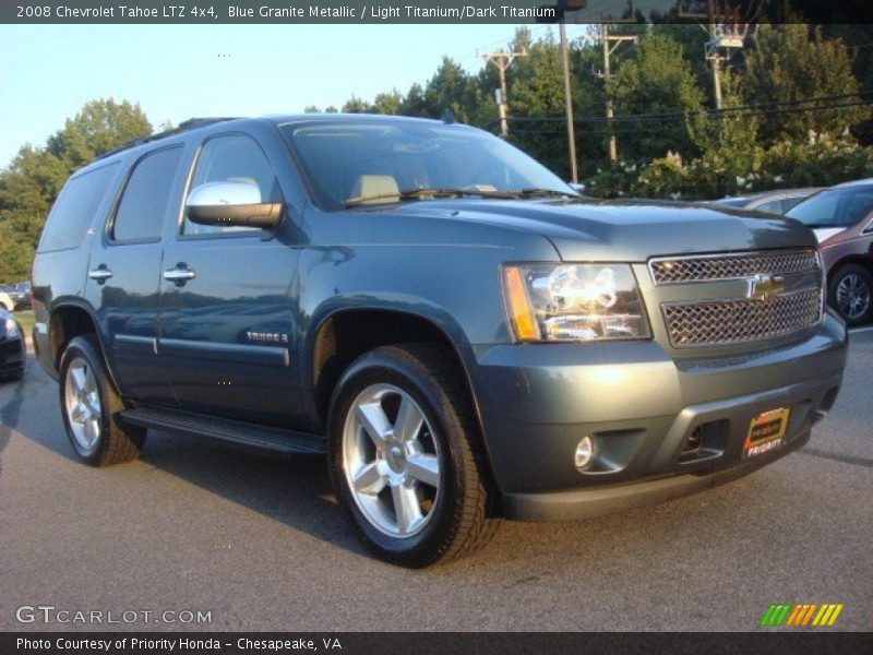 Blue Granite Metallic / Light Titanium/Dark Titanium 2008 Chevrolet Tahoe LTZ 4x4
