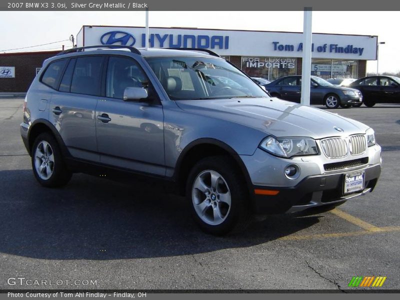 Silver Grey Metallic / Black 2007 BMW X3 3.0si