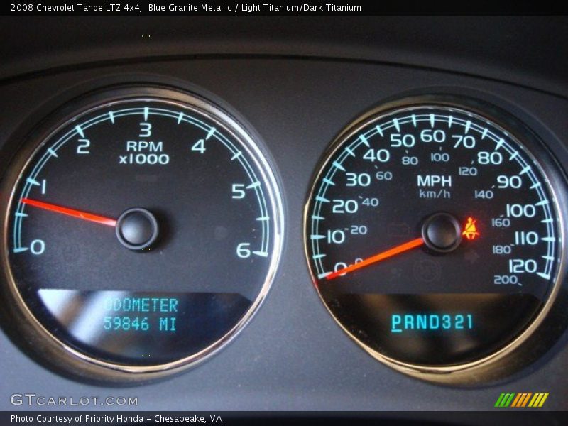 Blue Granite Metallic / Light Titanium/Dark Titanium 2008 Chevrolet Tahoe LTZ 4x4