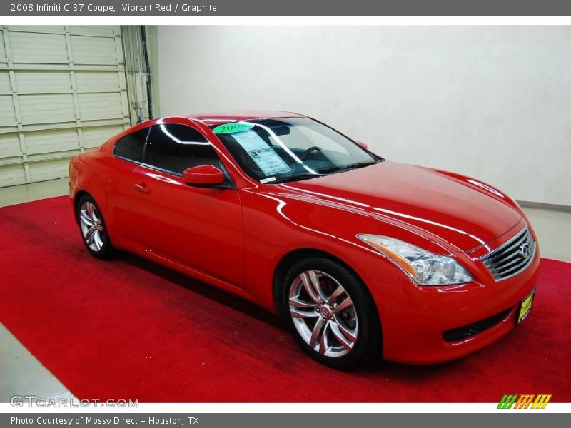 Vibrant Red / Graphite 2008 Infiniti G 37 Coupe