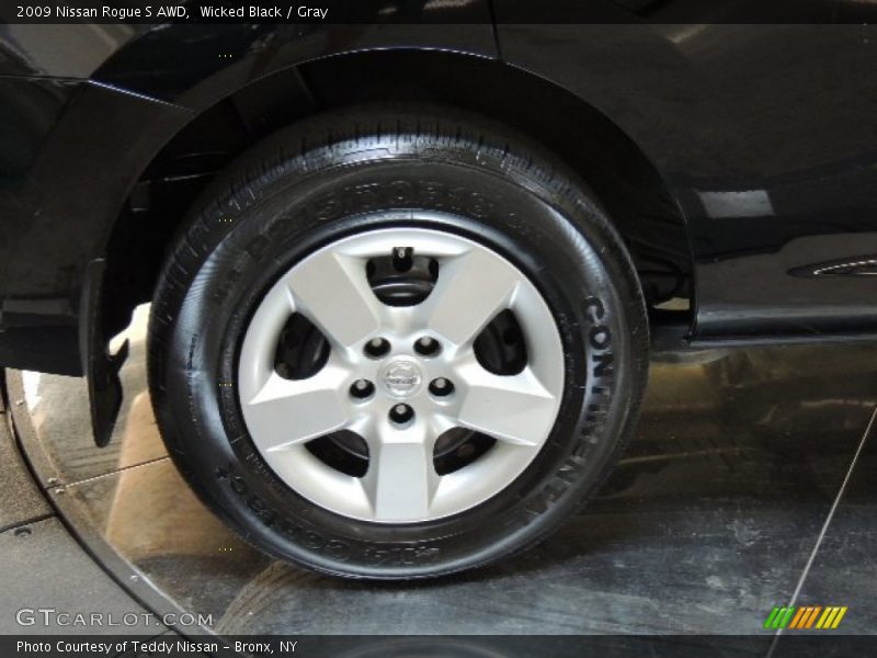 Wicked Black / Gray 2009 Nissan Rogue S AWD