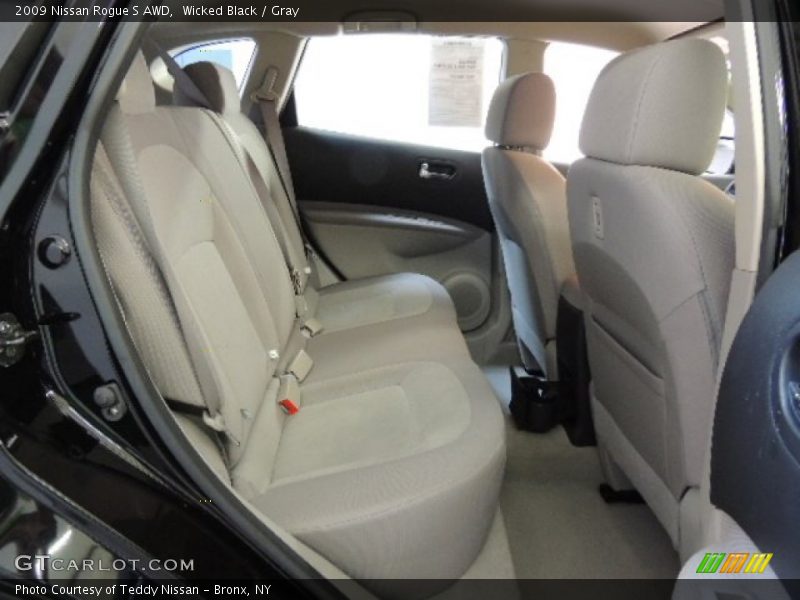 Wicked Black / Gray 2009 Nissan Rogue S AWD