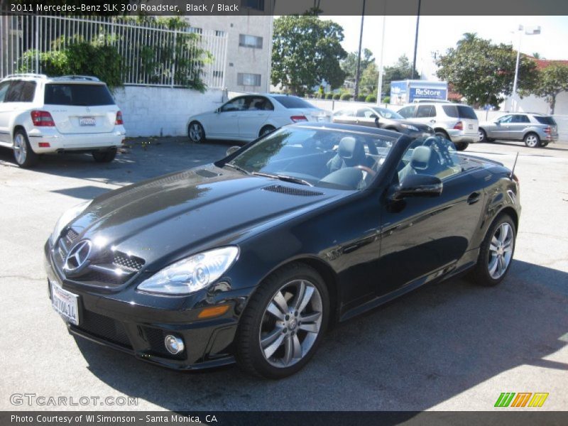 Black / Black 2011 Mercedes-Benz SLK 300 Roadster