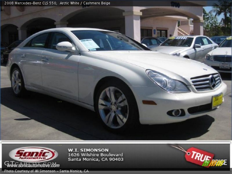 Arctic White / Cashmere Beige 2008 Mercedes-Benz CLS 550
