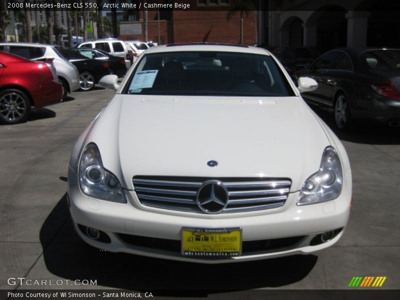 Arctic White / Cashmere Beige 2008 Mercedes-Benz CLS 550