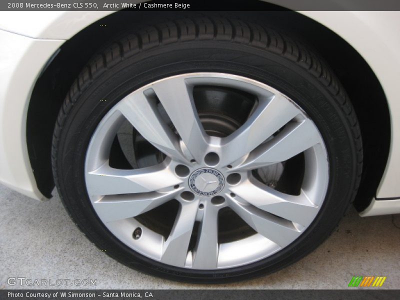 Arctic White / Cashmere Beige 2008 Mercedes-Benz CLS 550