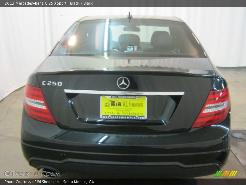 Black / Black 2013 Mercedes-Benz C 250 Sport