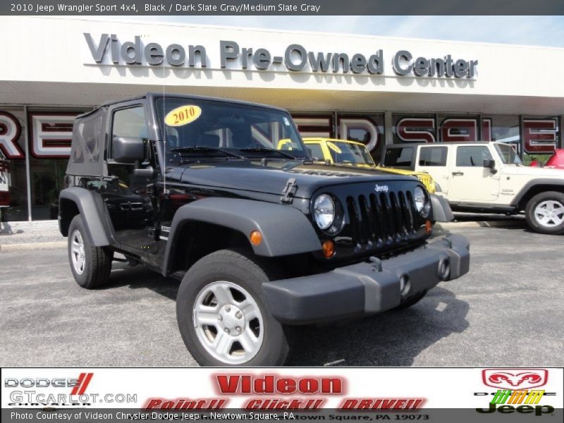 Black / Dark Slate Gray/Medium Slate Gray 2010 Jeep Wrangler Sport 4x4