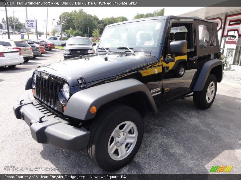 Black / Dark Slate Gray/Medium Slate Gray 2010 Jeep Wrangler Sport 4x4