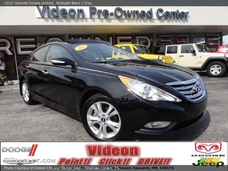 Midnight Black / Gray 2012 Hyundai Sonata Limited