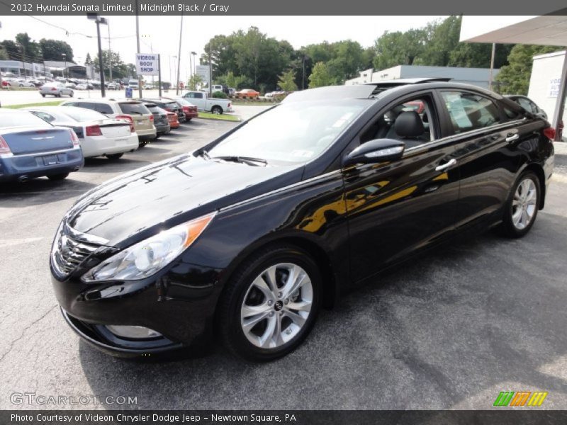 Midnight Black / Gray 2012 Hyundai Sonata Limited