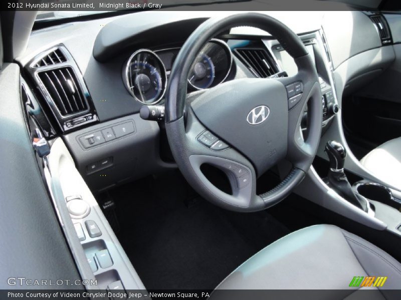 Midnight Black / Gray 2012 Hyundai Sonata Limited