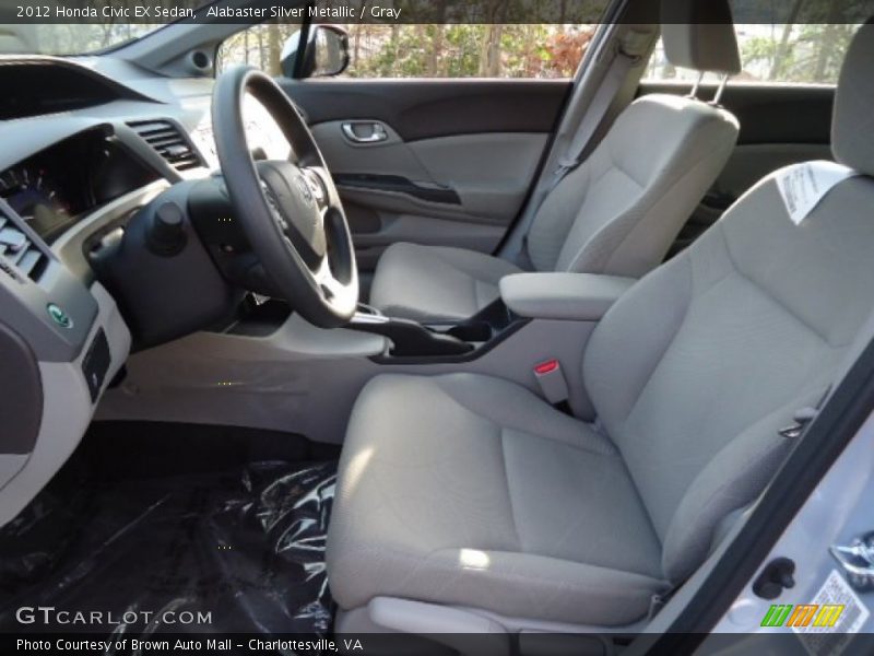 Alabaster Silver Metallic / Gray 2012 Honda Civic EX Sedan