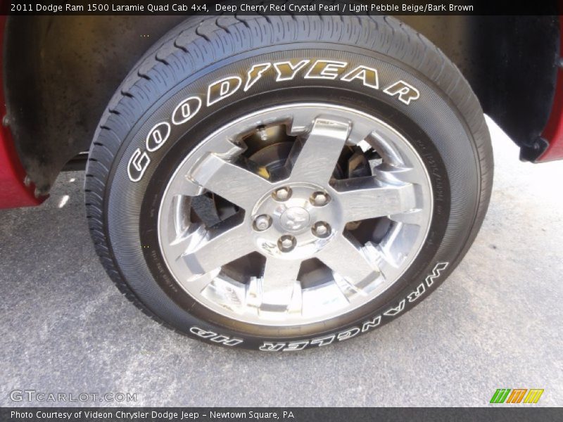 Deep Cherry Red Crystal Pearl / Light Pebble Beige/Bark Brown 2011 Dodge Ram 1500 Laramie Quad Cab 4x4