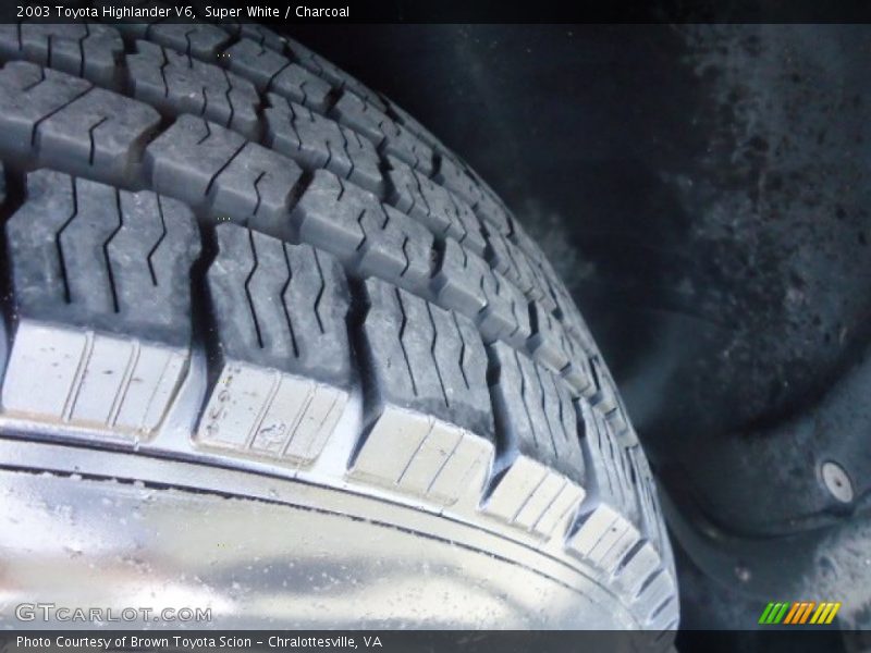 Super White / Charcoal 2003 Toyota Highlander V6