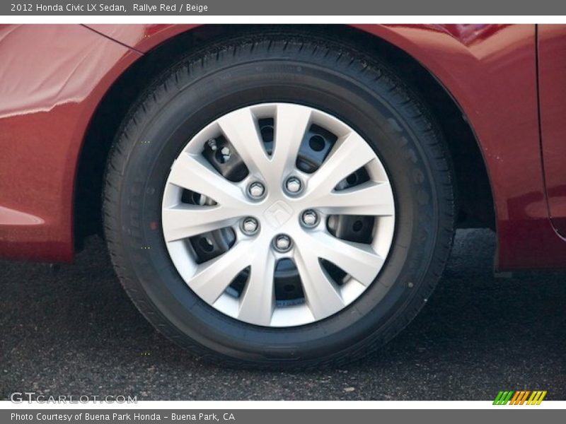 Rallye Red / Beige 2012 Honda Civic LX Sedan