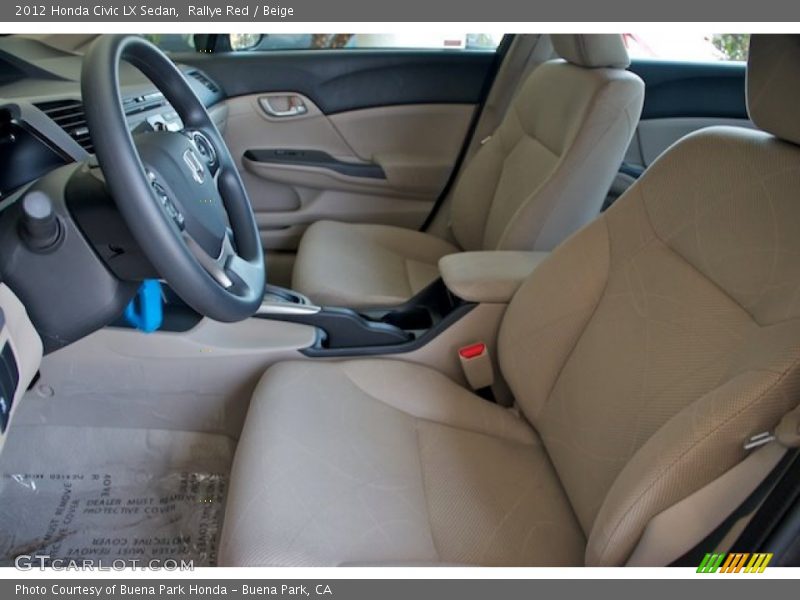 Rallye Red / Beige 2012 Honda Civic LX Sedan