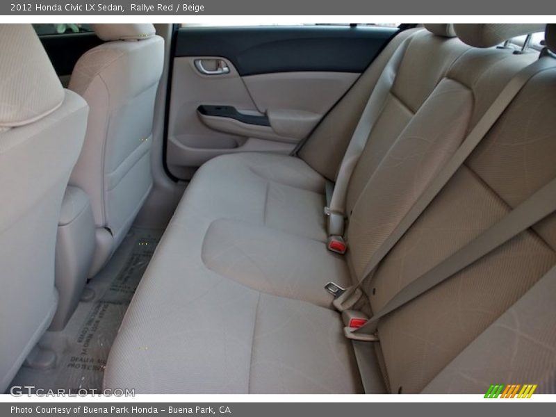Rallye Red / Beige 2012 Honda Civic LX Sedan