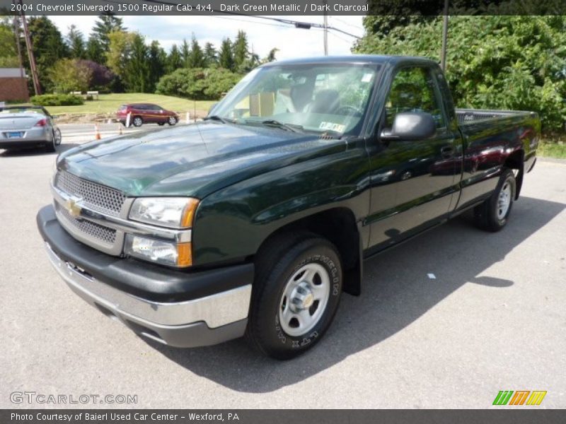 Dark Green Metallic / Dark Charcoal 2004 Chevrolet Silverado 1500 Regular Cab 4x4