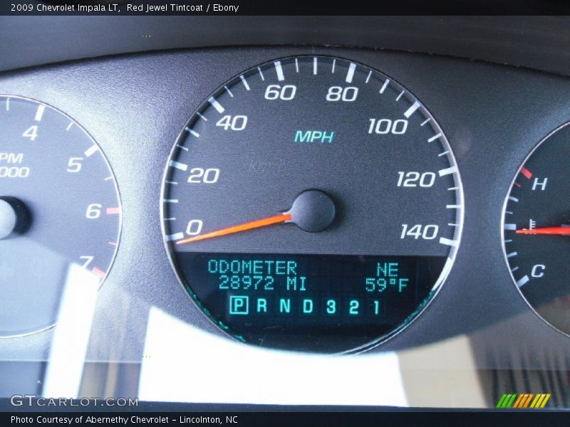 Red Jewel Tintcoat / Ebony 2009 Chevrolet Impala LT