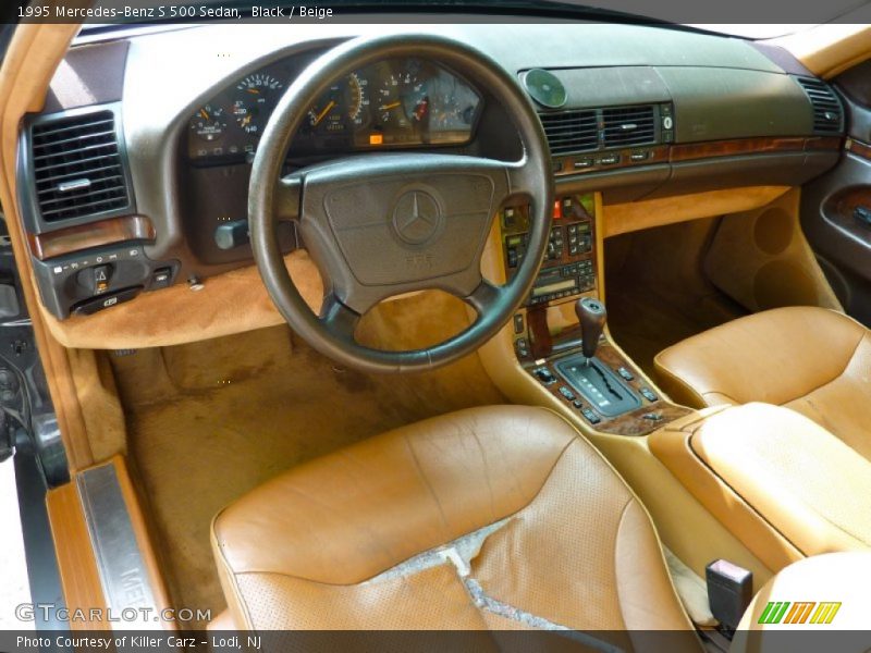 Black / Beige 1995 Mercedes-Benz S 500 Sedan