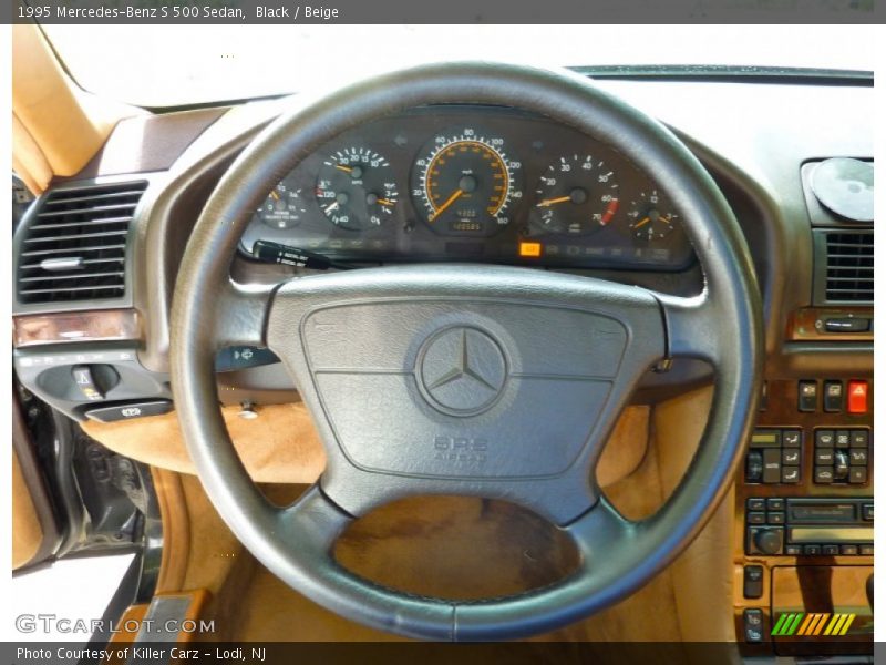 Black / Beige 1995 Mercedes-Benz S 500 Sedan