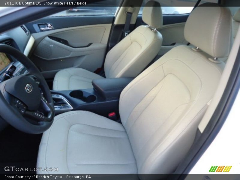 Snow White Pearl / Beige 2011 Kia Optima EX