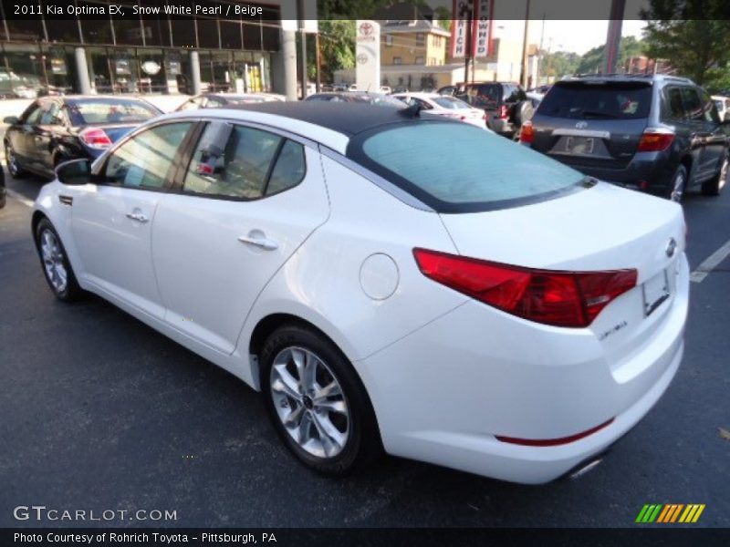 Snow White Pearl / Beige 2011 Kia Optima EX
