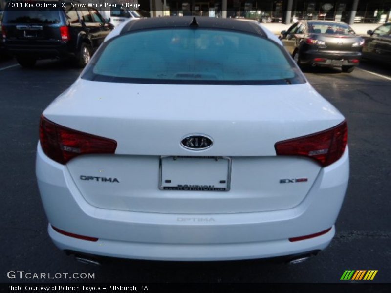 Snow White Pearl / Beige 2011 Kia Optima EX