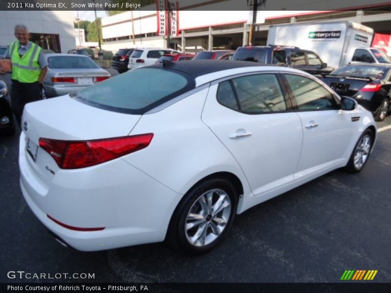 Snow White Pearl / Beige 2011 Kia Optima EX