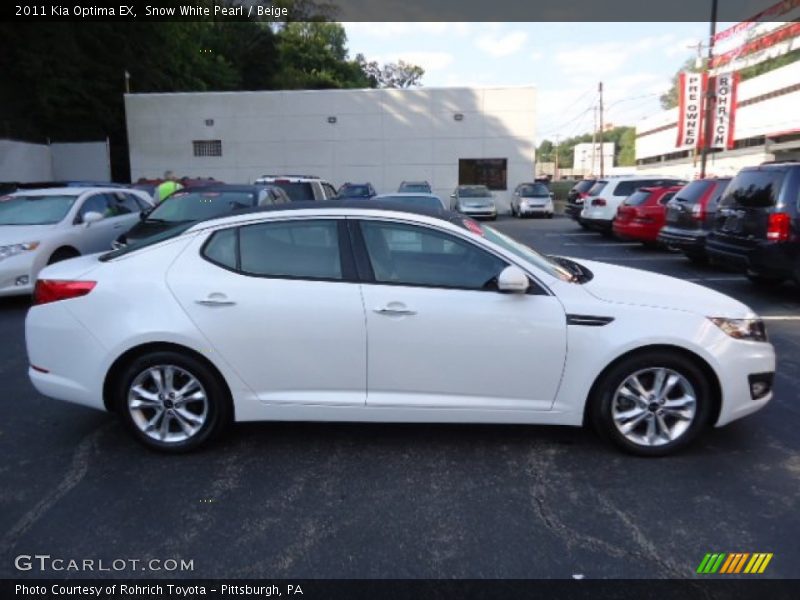 Snow White Pearl / Beige 2011 Kia Optima EX