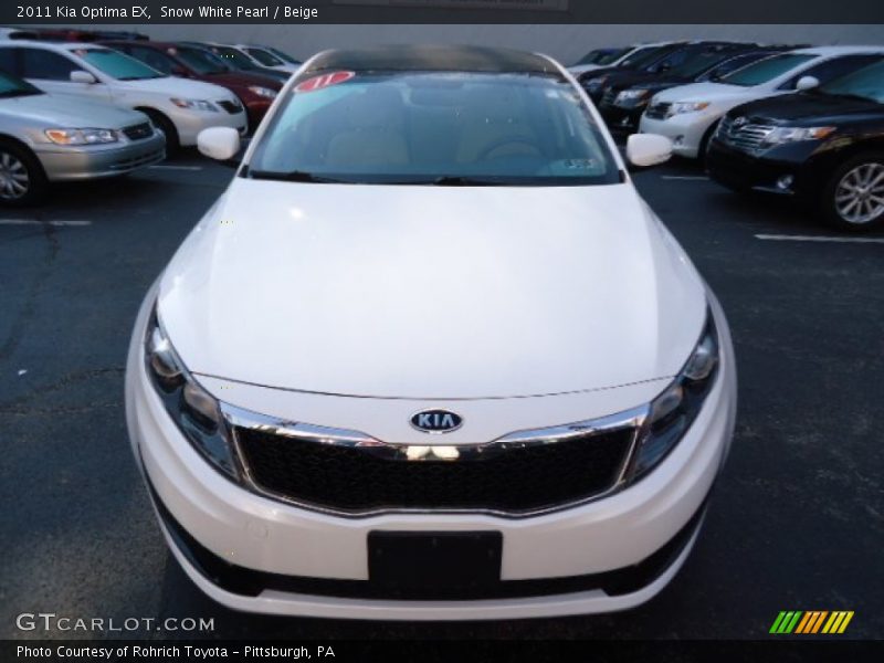 Snow White Pearl / Beige 2011 Kia Optima EX