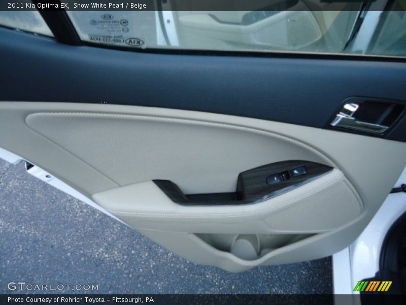 Snow White Pearl / Beige 2011 Kia Optima EX