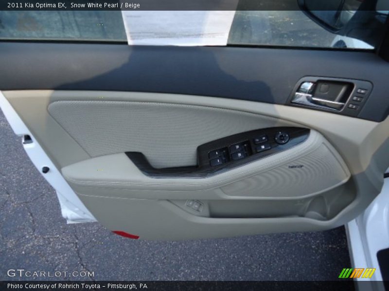 Snow White Pearl / Beige 2011 Kia Optima EX